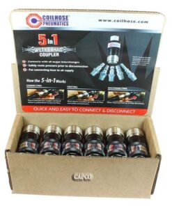 150USE-D12 5-in-1 Safety Exhaust Coupler Display, (12 Pack)