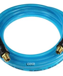 PFE60504T Flexeel Hose, 3/8 ID x 50, 1/4 MPT, Transparent Blue