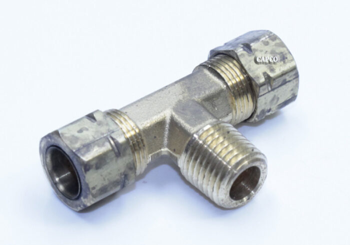 02250136-998 Genuine Part by SULLAIR (R) TEE,M BR 3/8"TUBE X 1/4"NPT | OEM Genuine part air – Fast Shipping - Image 1