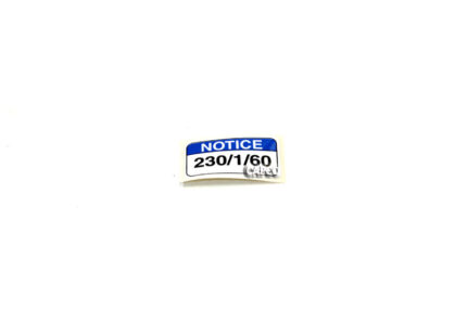 32017451 Ingersoll Rand (OEM)  DECAL, VOLTAGE 230/1/60 W143480                . | OEM Oem – Fast Shipping