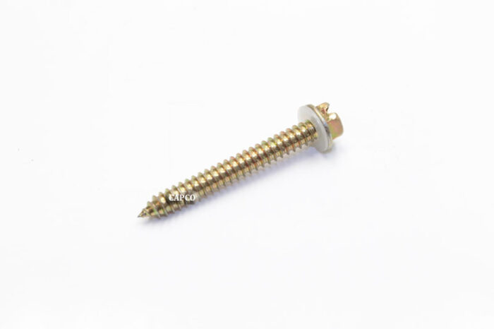 39142690 Ingersoll Rand (OEM)  SCREW,#14 SLOTTED HEX HEAD - C/W NYLON WASHER,ZINC PLATED | OEM Oem screw washer – Fast Shipping - Image 1