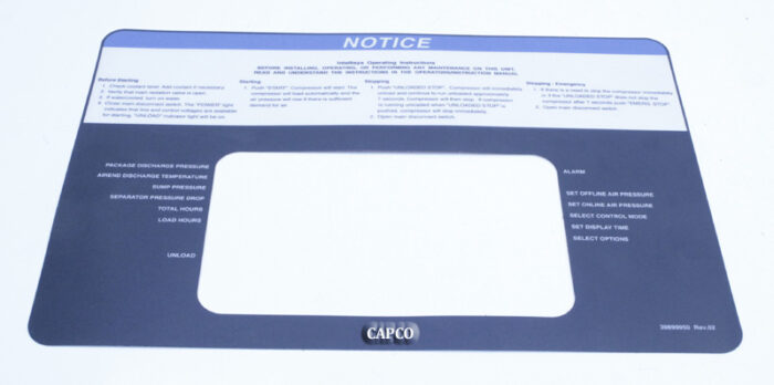 39899950 Ingersoll Rand (OEM)  DECAL,OPERATING INSTR | OEM Oem – Fast Shipping - Image 1