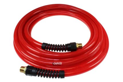 PFE40504TR Flexeel Hose, 1/4" x 50', 1/4" MPT Reusable Strain Relief Fittings, Transparent Red | OEM  – Fast Shipping