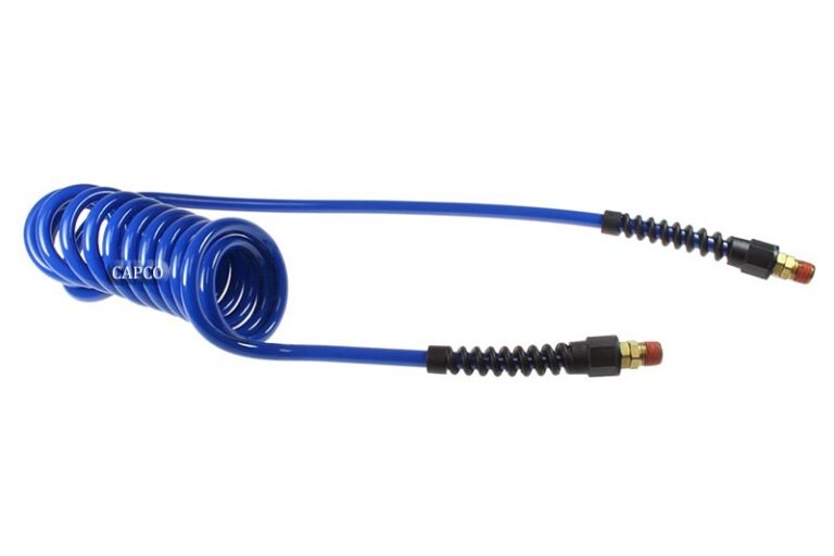 PU14-15B-B Flexcoil, 1/4" x 15', 1/4" NPT Swivel Strain Relief Fittings, Blue | OEM Oil – Fast Shipping - Image 1